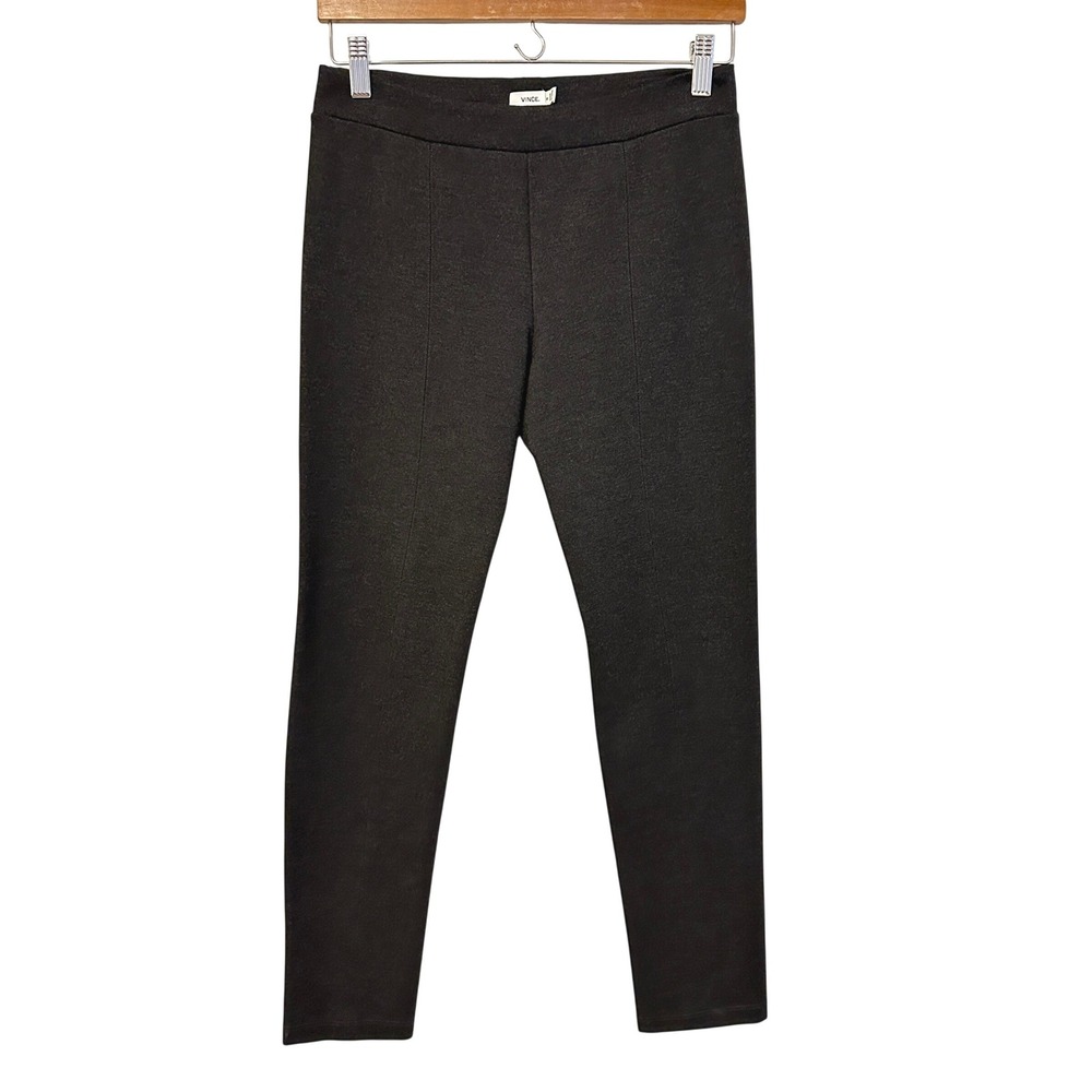 Vince Womens Slim Knit Pull On Stretch Pants Womens M Charcoal Classic Sleek